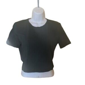 ---  ZARA Dark Green Crop top Size 28 Medium